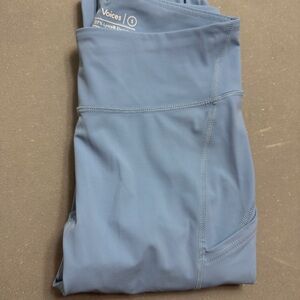 Outdoor Voices S TechSweat 7/8 Leggings Blue High Rise Pockets EUC